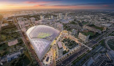 Rendering provided by the Rays of a new ballpark, revamped Hillsborough College and surrounding entertainment district. (Courtesy of Tampa Bay Rays)