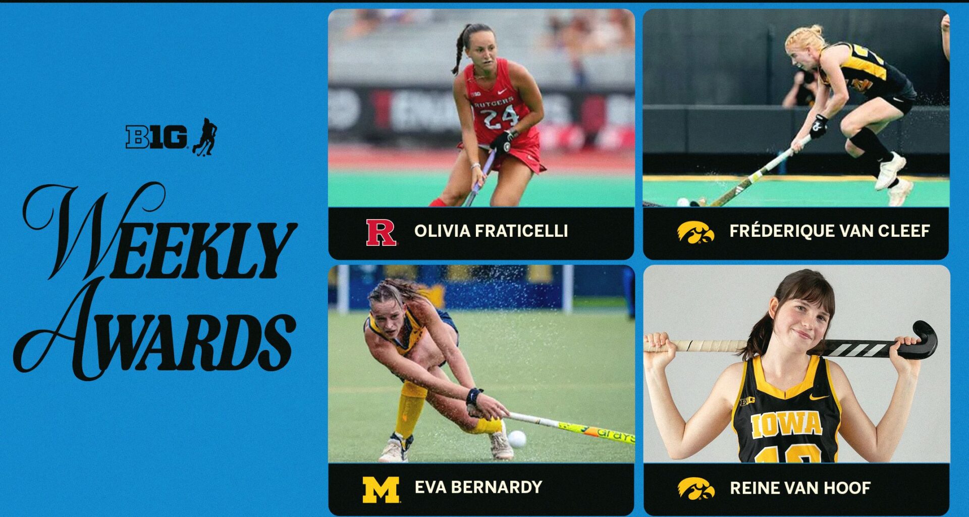 Iowa, Rutgers and Michigan Honored with Field Hockey Awards