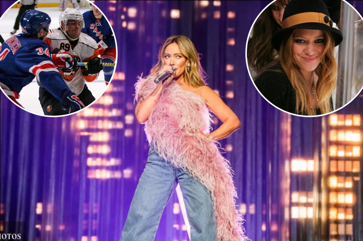 Hilary Duff takes subtle dig at NHL ex Mike Comrie during MSG show