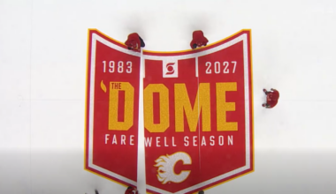 Calgary Flames unveil farewell season Saddledome logo