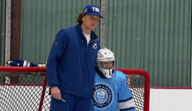 Vasilevskiy makes guest appearance at Lightning goalie camp