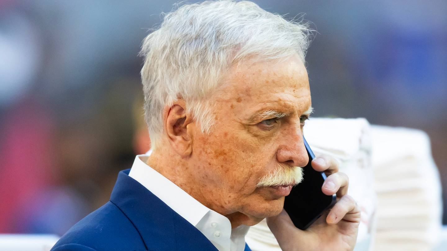 Dec 7, 2025; Glendale, Arizona, USA; Los Angeles Rams  owner Stan Kroenke in attendance against the Arizona Cardinals at State Farm Stadium. Mandatory Credit: Mark J. Rebilas-Imagn Images