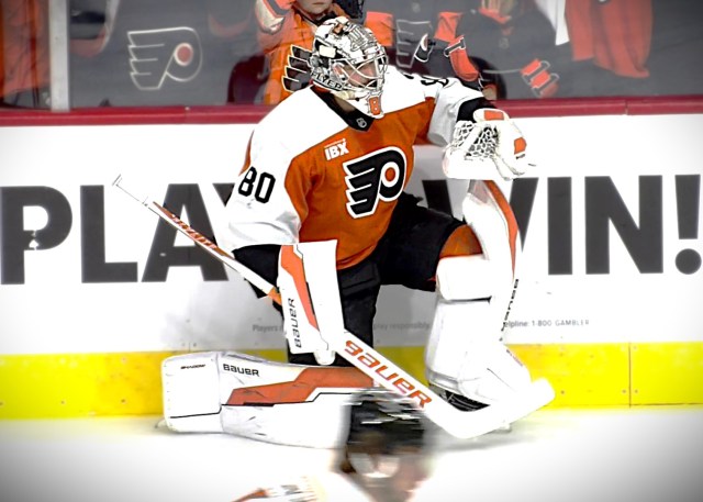 Flyers goalie Dan Vladar - Windfelder