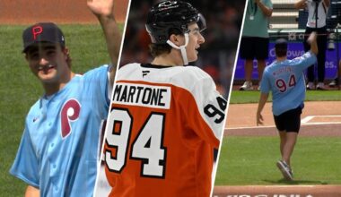 Flyers’ Porter Martone throws out first pitch before Phillies game – NBC Sports Philadelphia