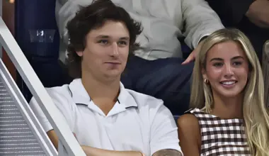 Photo of Philadelphia Flyers forward Trevor Zegras and Reporter Kendall Skalicky.