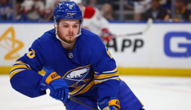 Buffalo Sabres forward Zach Benson. (AP Photo)