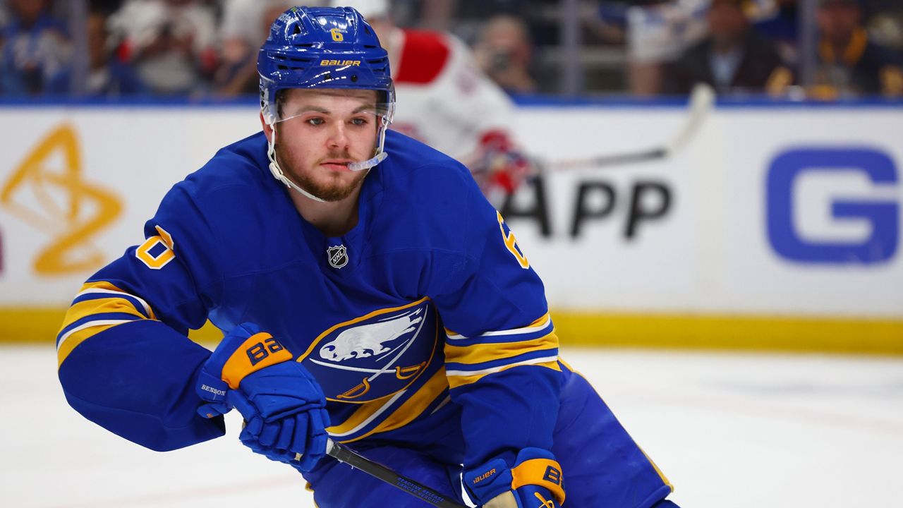 Buffalo Sabres forward Zach Benson. (AP Photo)