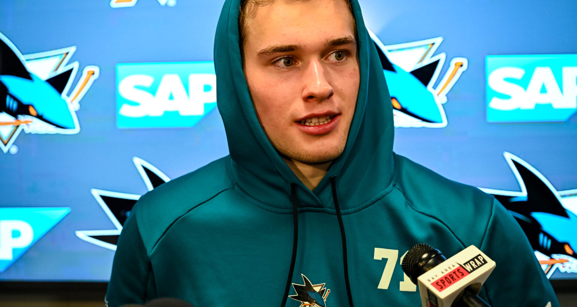 Sharks' Celebrini Shines At NHLPA Player Media Tour