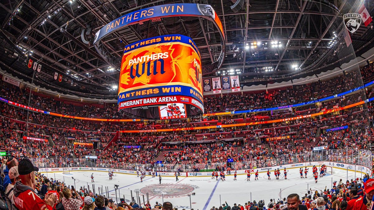 Florida Panthers Unveil Aggressive New Center Ice Design in Sunrise