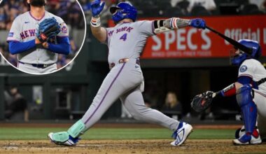 Francisco Alvarez has big night at plate as Mets top Rangers
