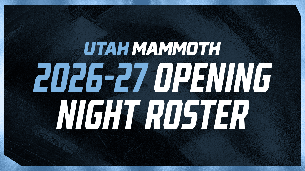 Utah Mammoth Announce 2026-27 Opening Night Roster