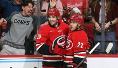 Logan Stankoven's first career hat trick helps Hurricanes beat Canucks 7-2