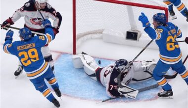 Snuggerud, Holloway lift Blues to 5-3 victory over Blue Jackets