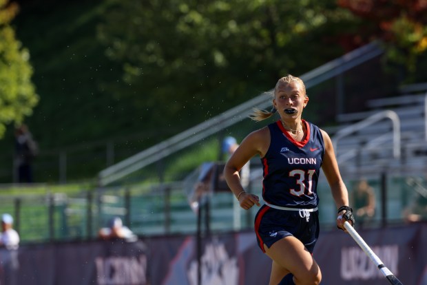 West Hartford's Ellie Goldstein in action for UConn. (Luisa Massasso/UConn Athletics)