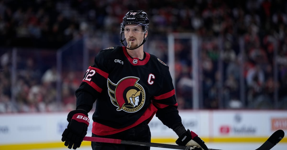 Ottawa Senators’ Thomas Chabot (upper-body) leaves after second period in loss to Philadelphia Flyers