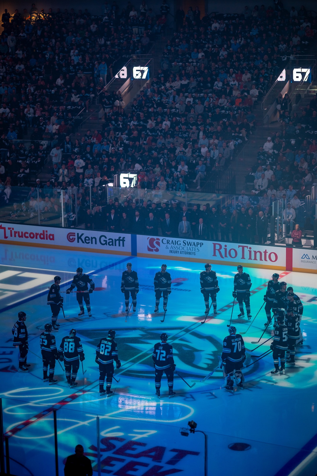 (Trent Nelson | The Salt Lake Tribune) The Utah Mammoth host the Chicago Blackhawks, NHL hockey in Salt Lake City on Thursday, Oct. 1, 2026.