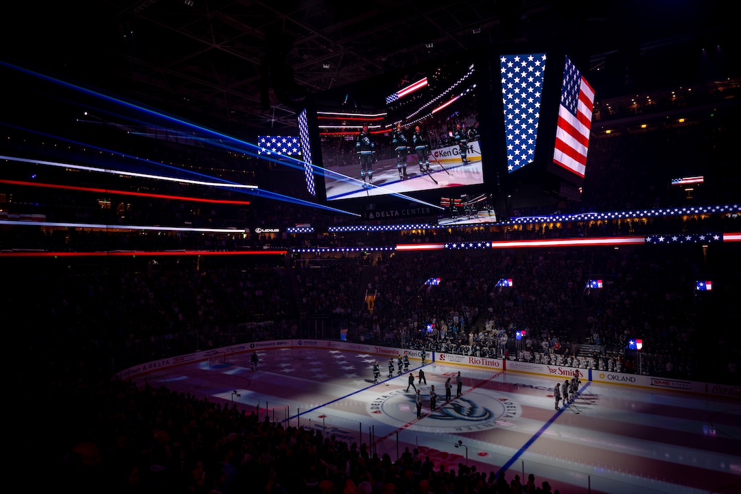 (Trent Nelson | The Salt Lake Tribune) The Utah Mammoth host the Chicago Blackhawks, NHL hockey in Salt Lake City on Thursday, Oct. 1, 2026.