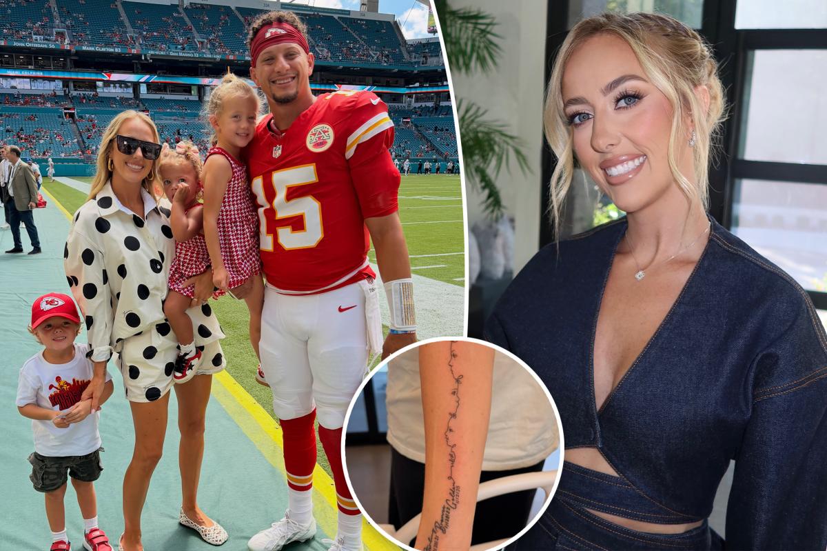 Brittany Mahomes shows close-up of arm tattoo for Patrick and kids