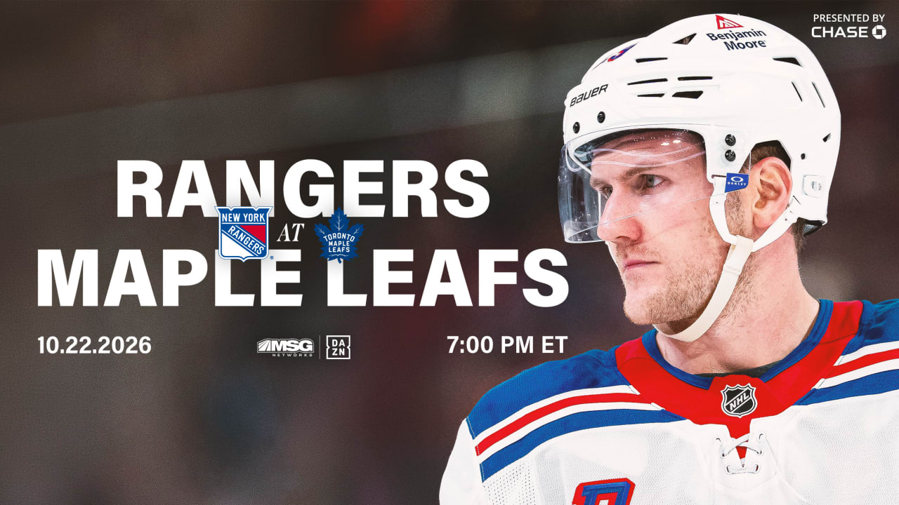 Rangers at Maple Leafs: Pregame Notes