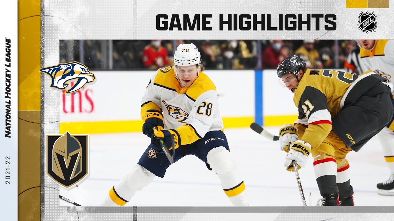 Predators @ Golden Knights 1/4/22 | NHL Highlights