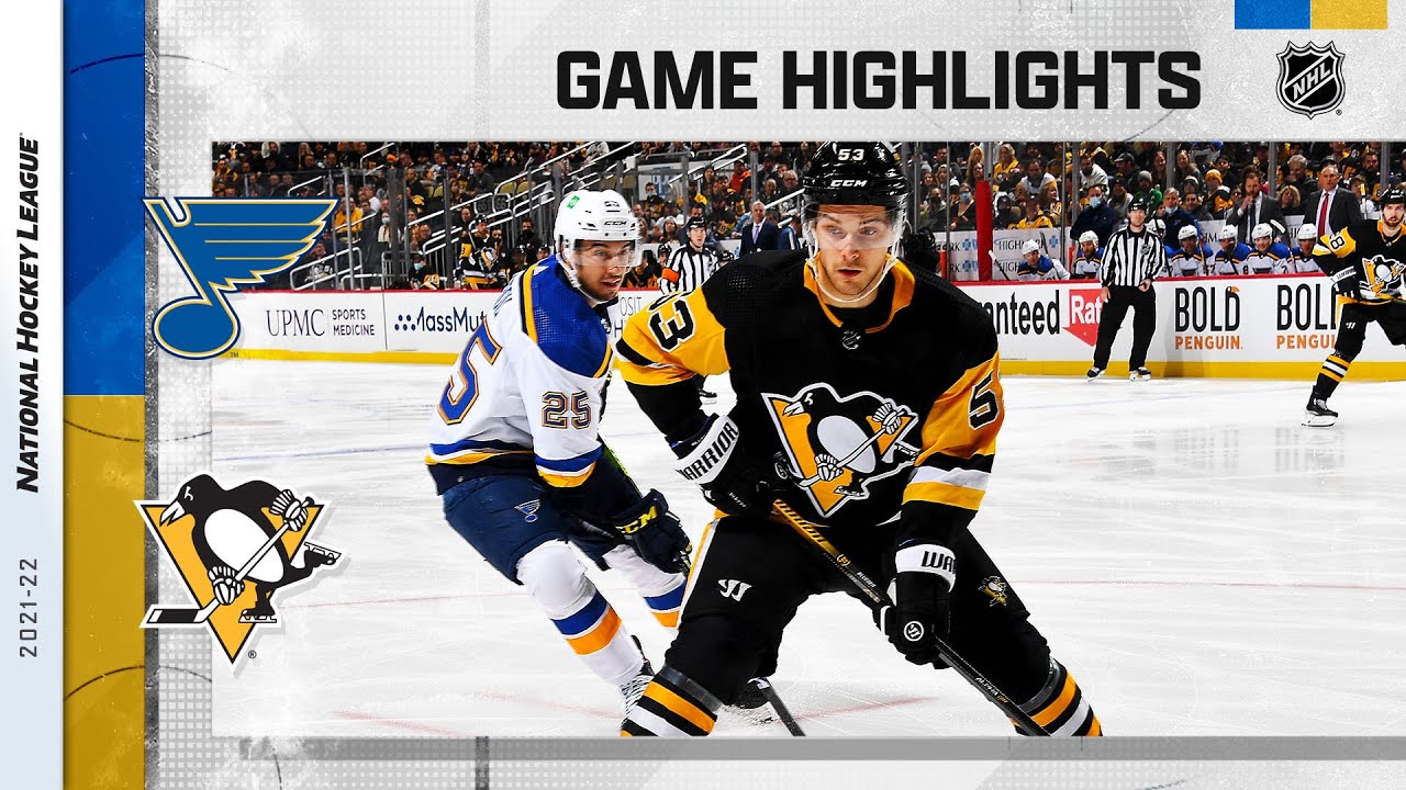 Blues @ Penguins 1/5/22 | NHL Highlights