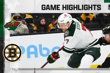 Wild @ Bruins 1/6/22 | NHL Highlights