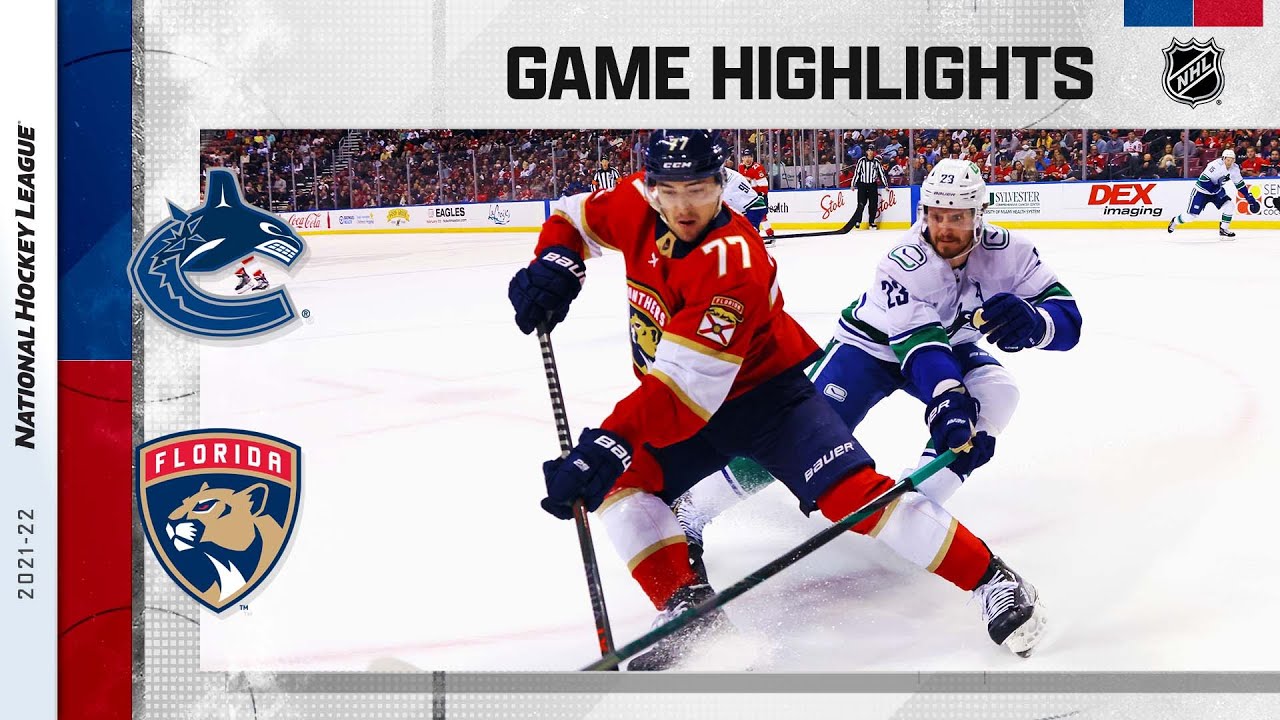 Canucks @ Panthers 1/11/22 | NHL Highlights