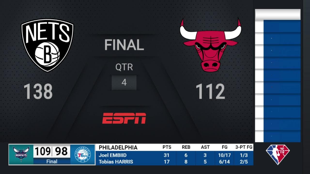 Nets @ Bulls  | NBA on ESPN Live Scoreboard