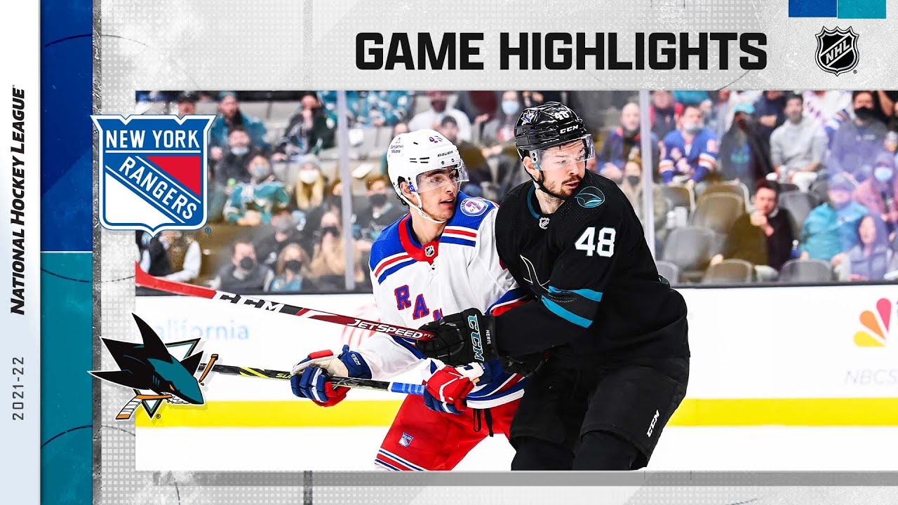 Rangers @ Sharks 1/13/22 | NHL Highlights
