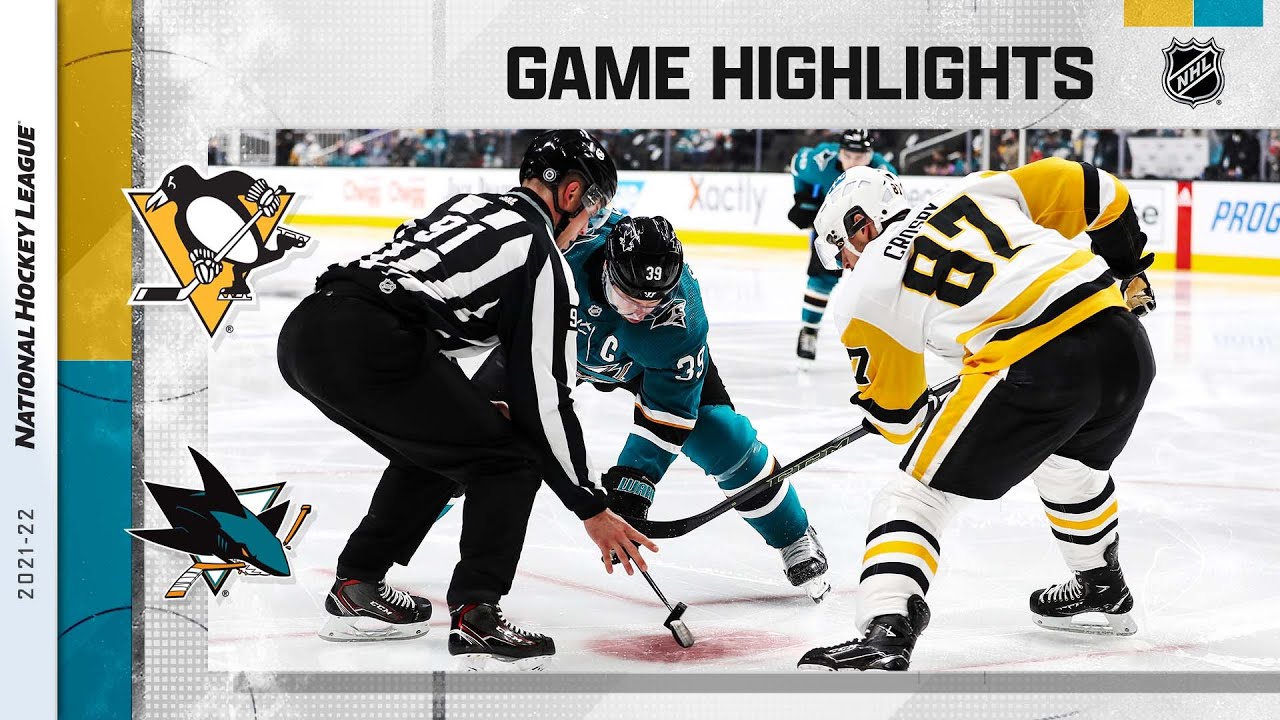 Penguins @ Sharks 1/15/22 | NHL Highlights
