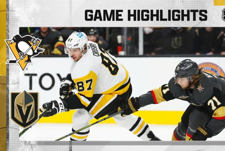Penguins @ Golden Knights 1/17/22 | NHL Highlights