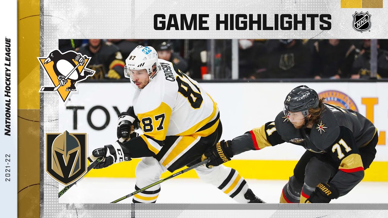Penguins @ Golden Knights 1/17/22 | NHL Highlights