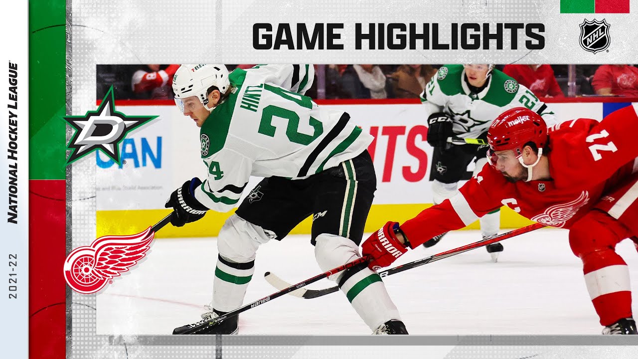 Stars @ Red Wings 1/21/22 | NHL Highlights