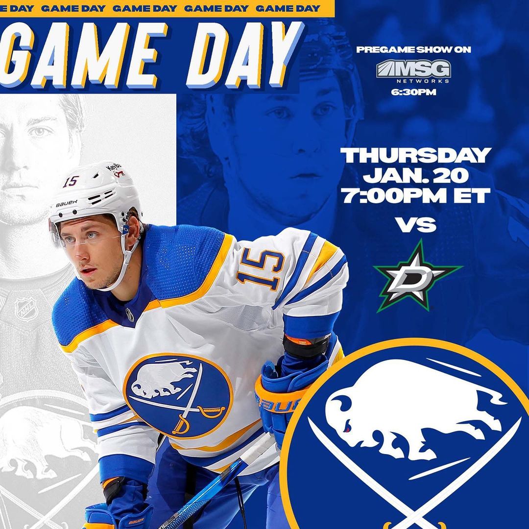 The Stars are in town tonight!

: @MSGNetworks 
: @WGR550 

#LetsGoBuffalo...