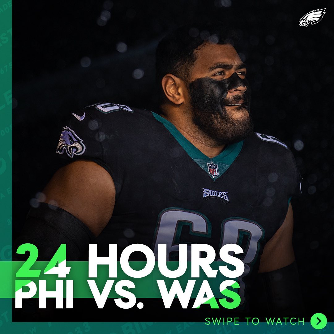 24 hours 

#PHIvsWAS | #FlyEaglesFly

: Tomorrow at 1 PM on FOX...