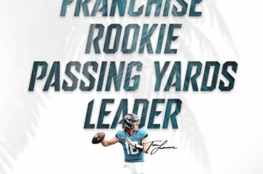 @tlawrence16 has now passed for more yards than any rookie QB in franchise histo...