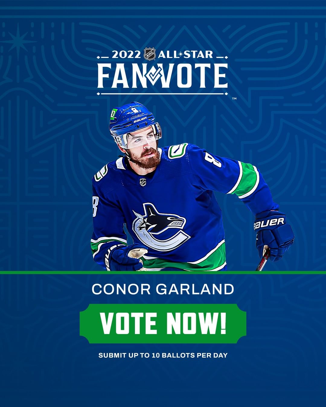 Get Garland in the #NHLAllStar game in Las Vegas  Vote #8 as Pacific Division c...