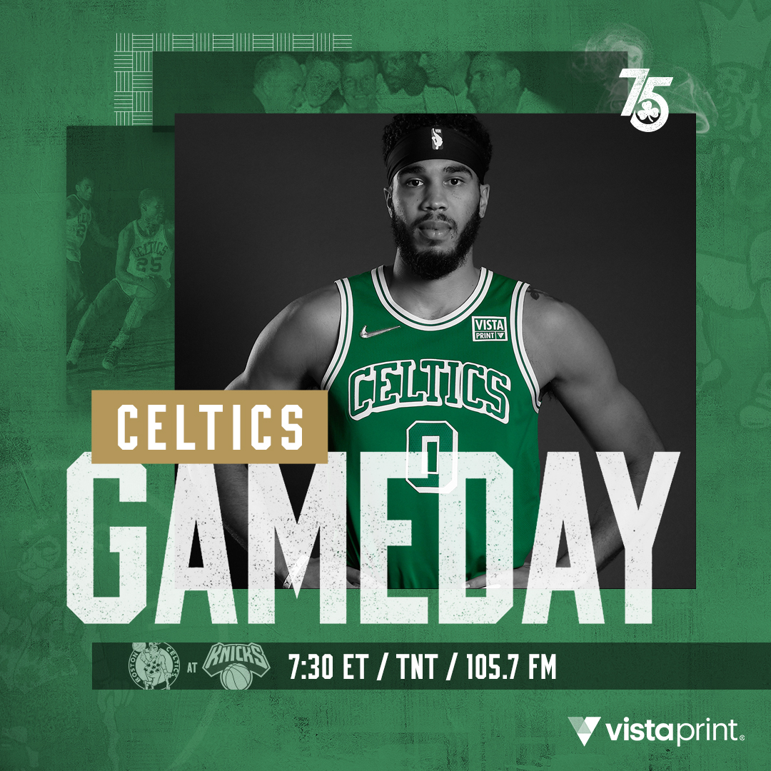 TONIGHT  Celtics at @nyknicks, 7:30 p.m. on @nbaontnt and @1057wror #BleedGreen...