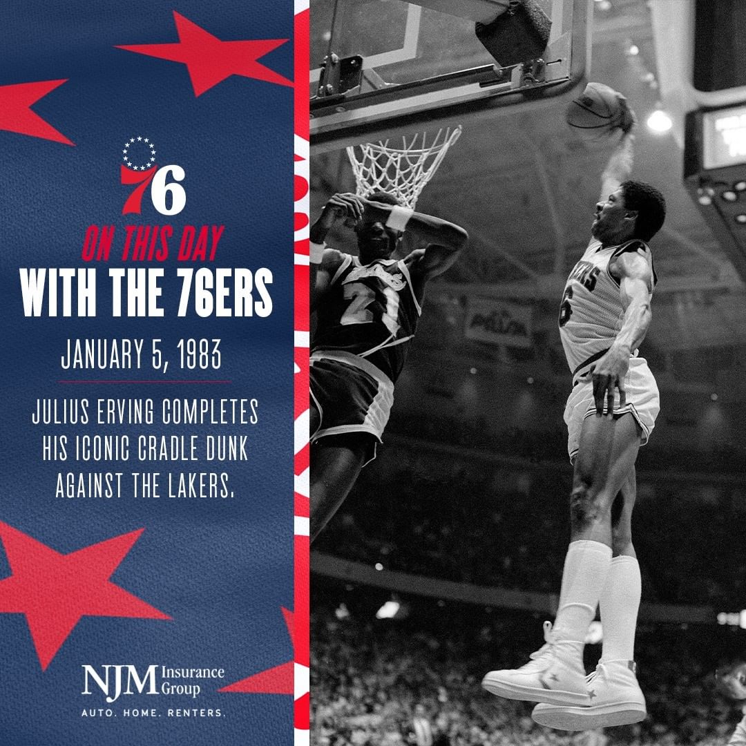 #OnThisDay in 1983, Dr. J rocked the baby to sleep.  ...