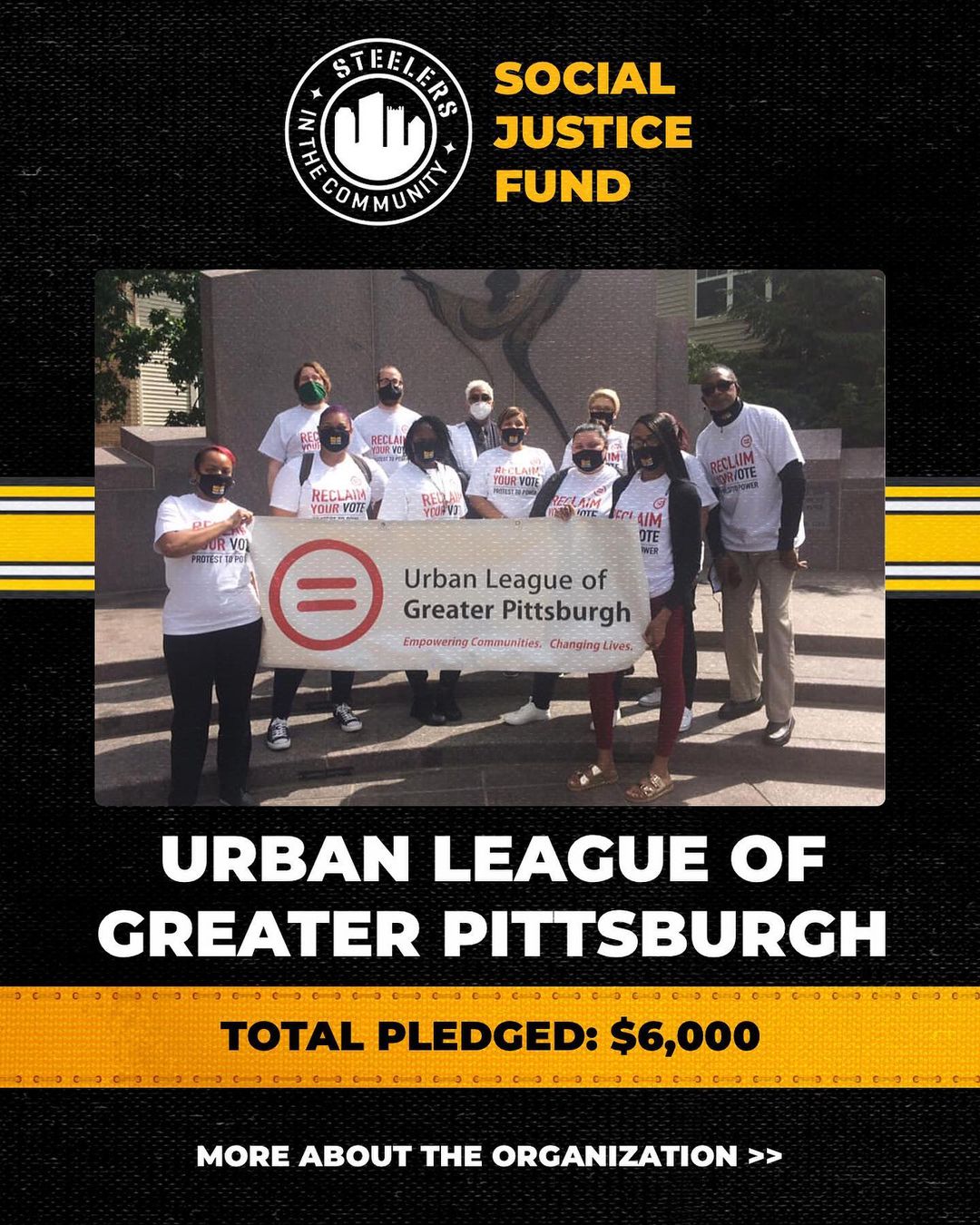 The @steelers announced another donation to their Social Justice Fund for 2021, ...