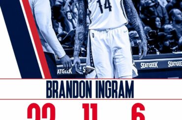 ALL STAR numbers for B.I. in the win vs the Warriors  #Pelicans | #NBA...