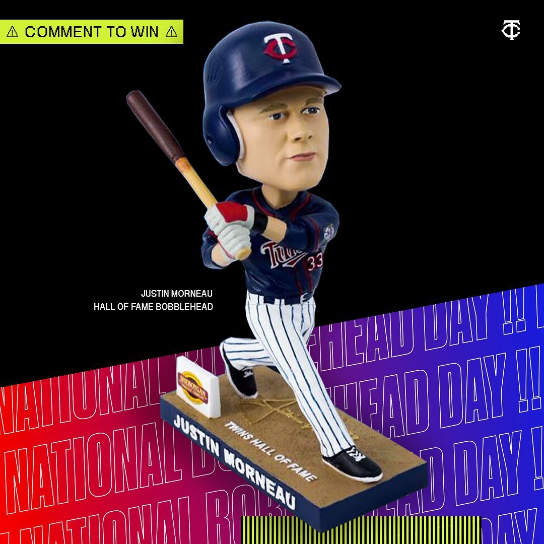 Comment  for a chance to win a Justin Morneau Twins Hall of Fame bobblehead on t...