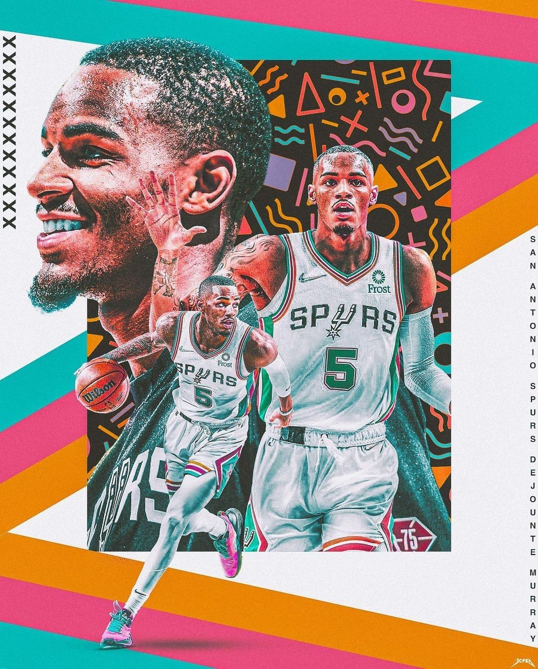 This @dejountemurray #SpursFanArt is too  Y'all keep tagging us in your artwork...