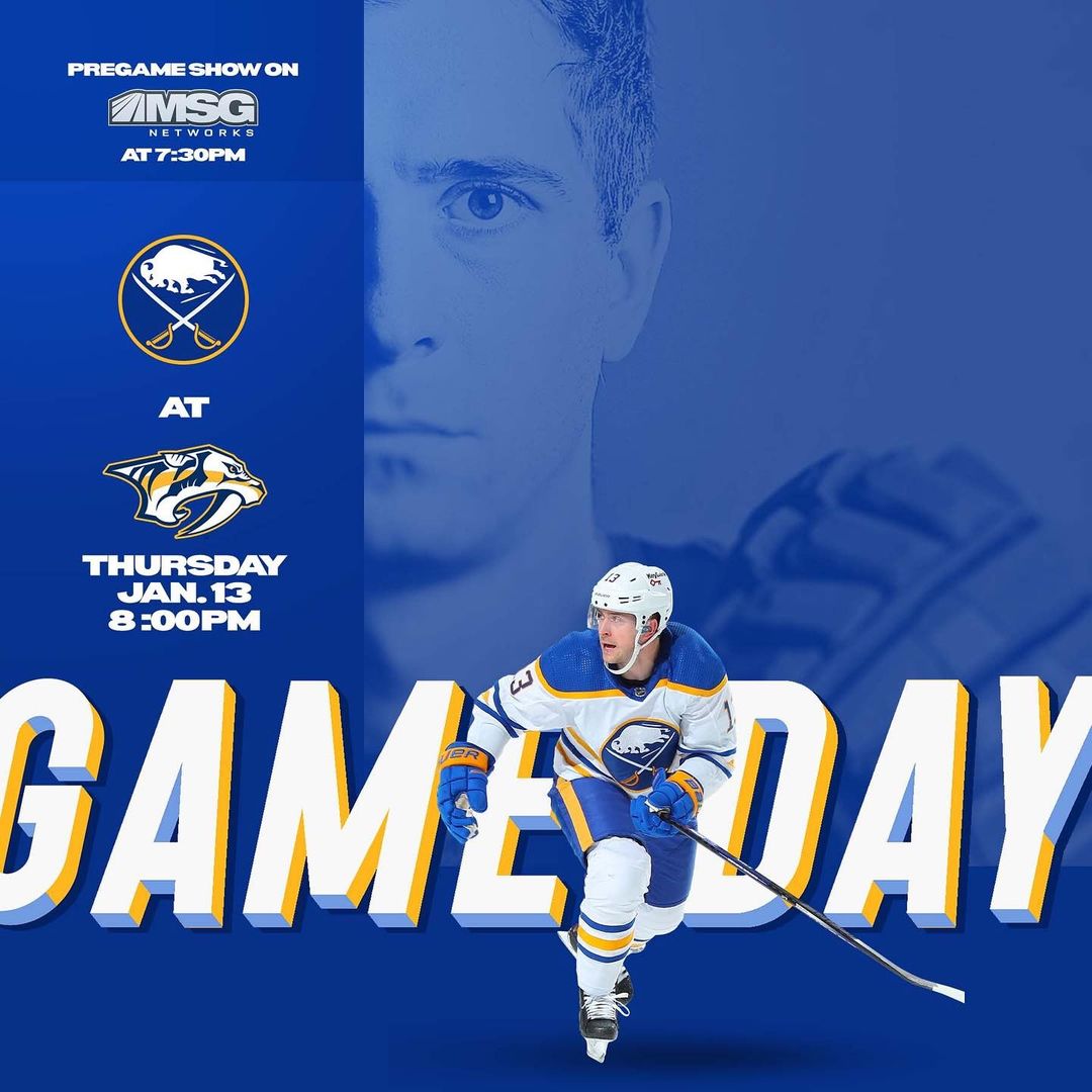 In Music City for a tilt with the Preds!

: @MSGNetworks 
: @WGR550 

#LetsGoBuf...