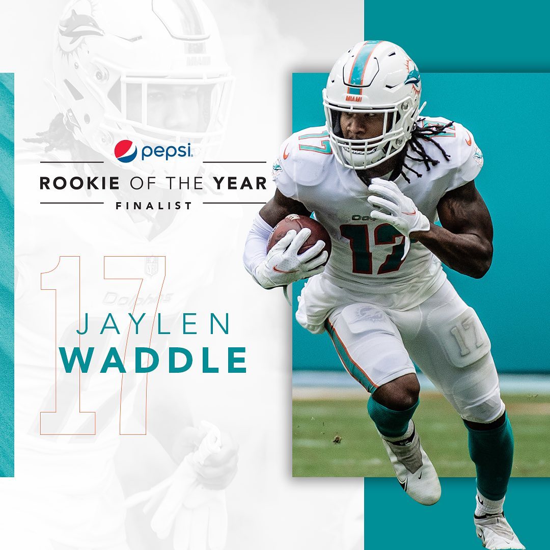 Congratulations to @jaylenwaddle on being nominated for the @Pepsi Rookie of the...