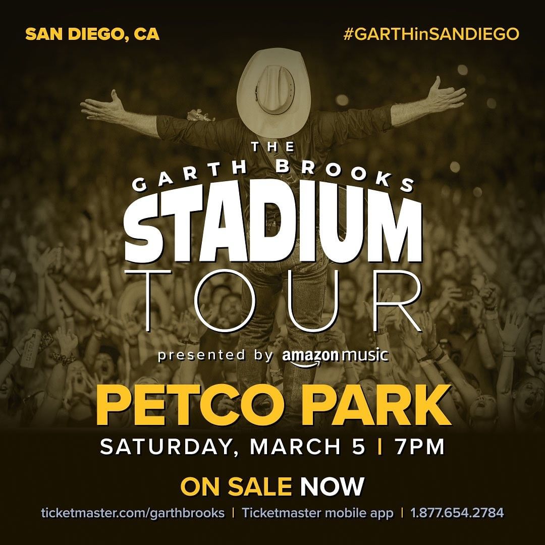 The Garth Brooks Stadium Tour at @PetcoPark tickets are on sale now! Get yours n...