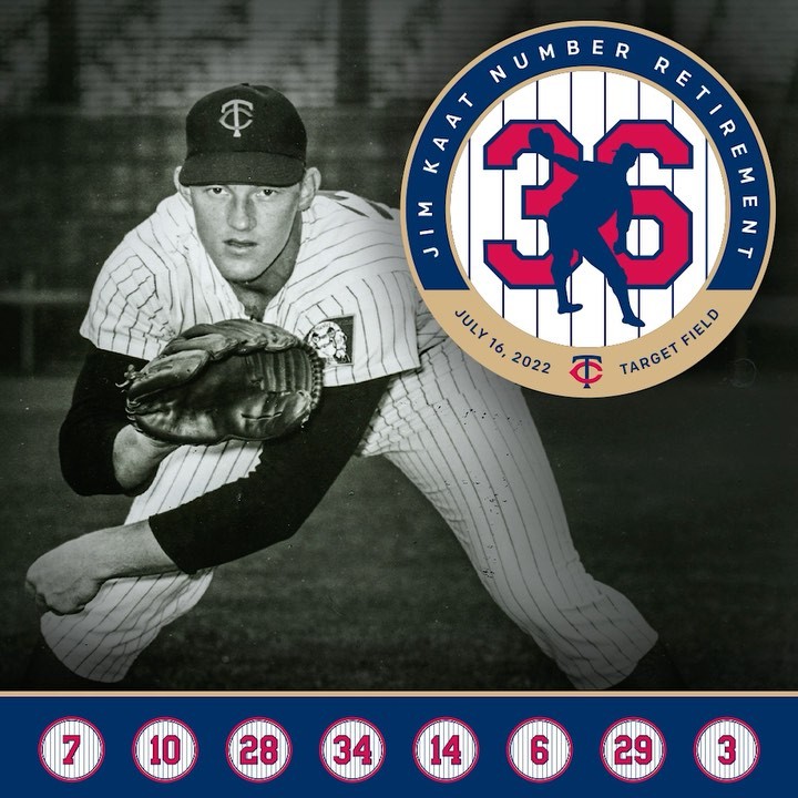 Welcome to the number retirement club, Kitty! We will be retiring Jim Kaat's No....