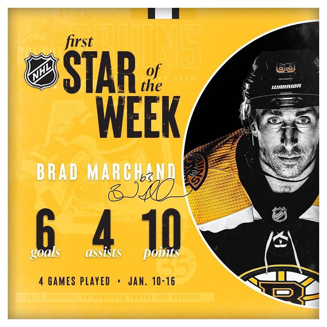 63 is No.  @bmarch63 has been named the NHL's First  of the Week. Congrats, Ma...