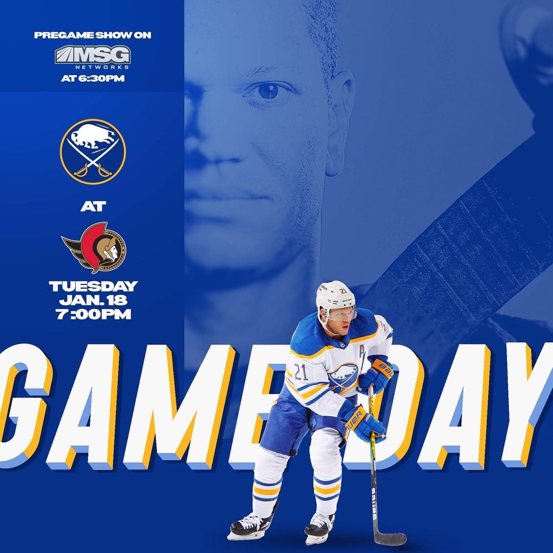 On the road in Ottawa tonight!

: @MSGNetworks 
: @WGR550

#LetsGoBuffalo...