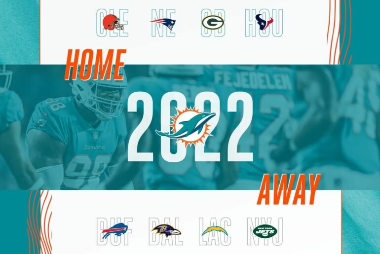 Our 2022 opponents are set. #FinsUp...